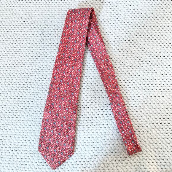 Vineyard Vines Martha Shep & Ian Light Red Silk Grapes Wine Opener Classic Tie - Picture 5 of 7